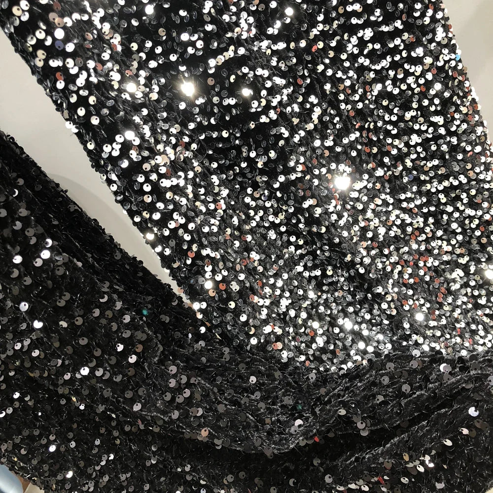 Metallic Long Party Dress For Women Shiny Elegant Style