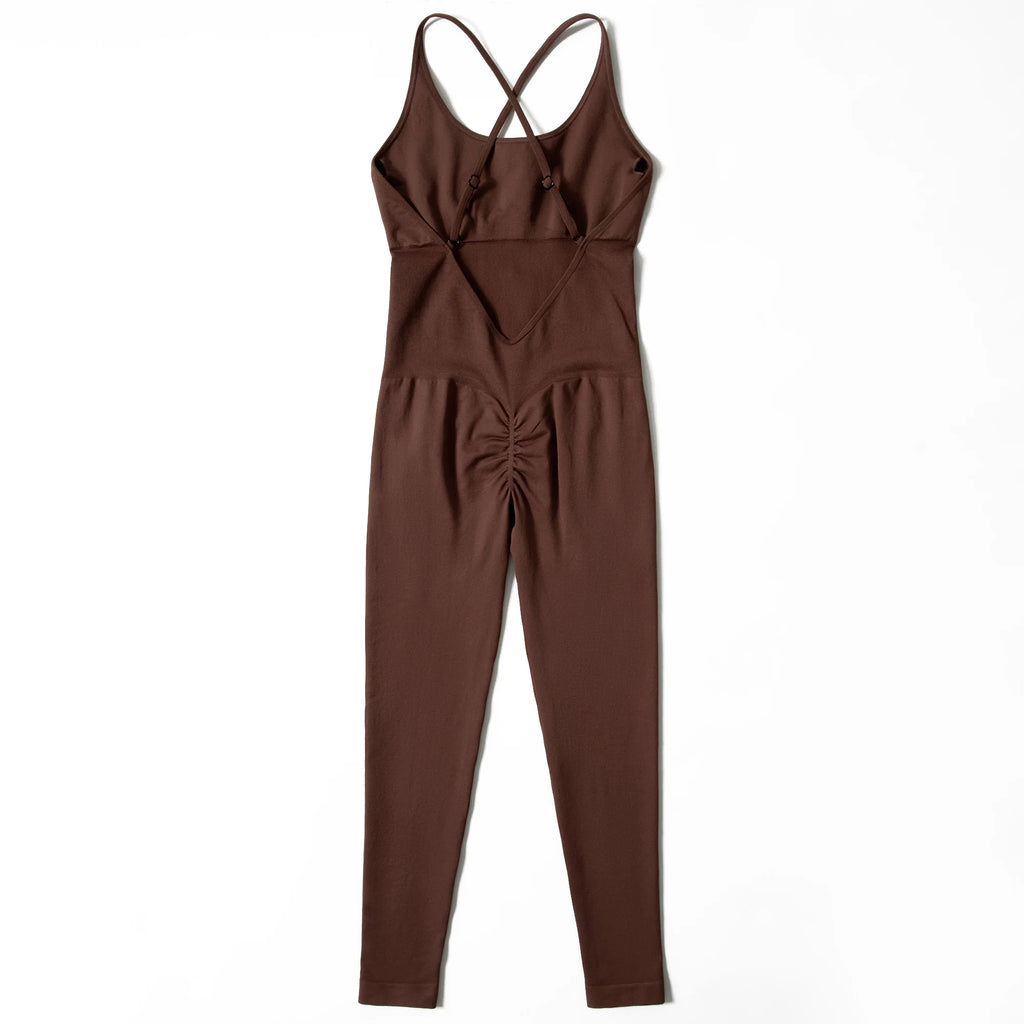 Solid Sexy Sleeveless Jumpsuit for Women Summer Backless Bodycon Romper Casual Playsuit Trendy Sportswear Streetwear