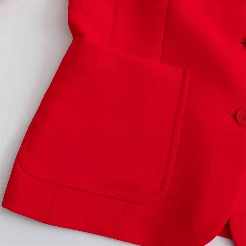 Women's Fashion Elegant Commuting Two-Piece Set Featuring Tailored Tight Suit Coat and Wide Pleated Short Skirt