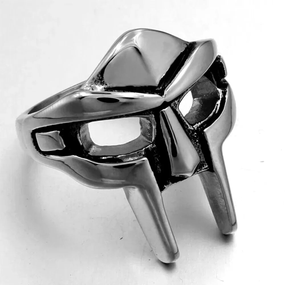 Vintage Goth Egyptian Pharaoh Ring Adjustable Steel Open Joint Ring for Men