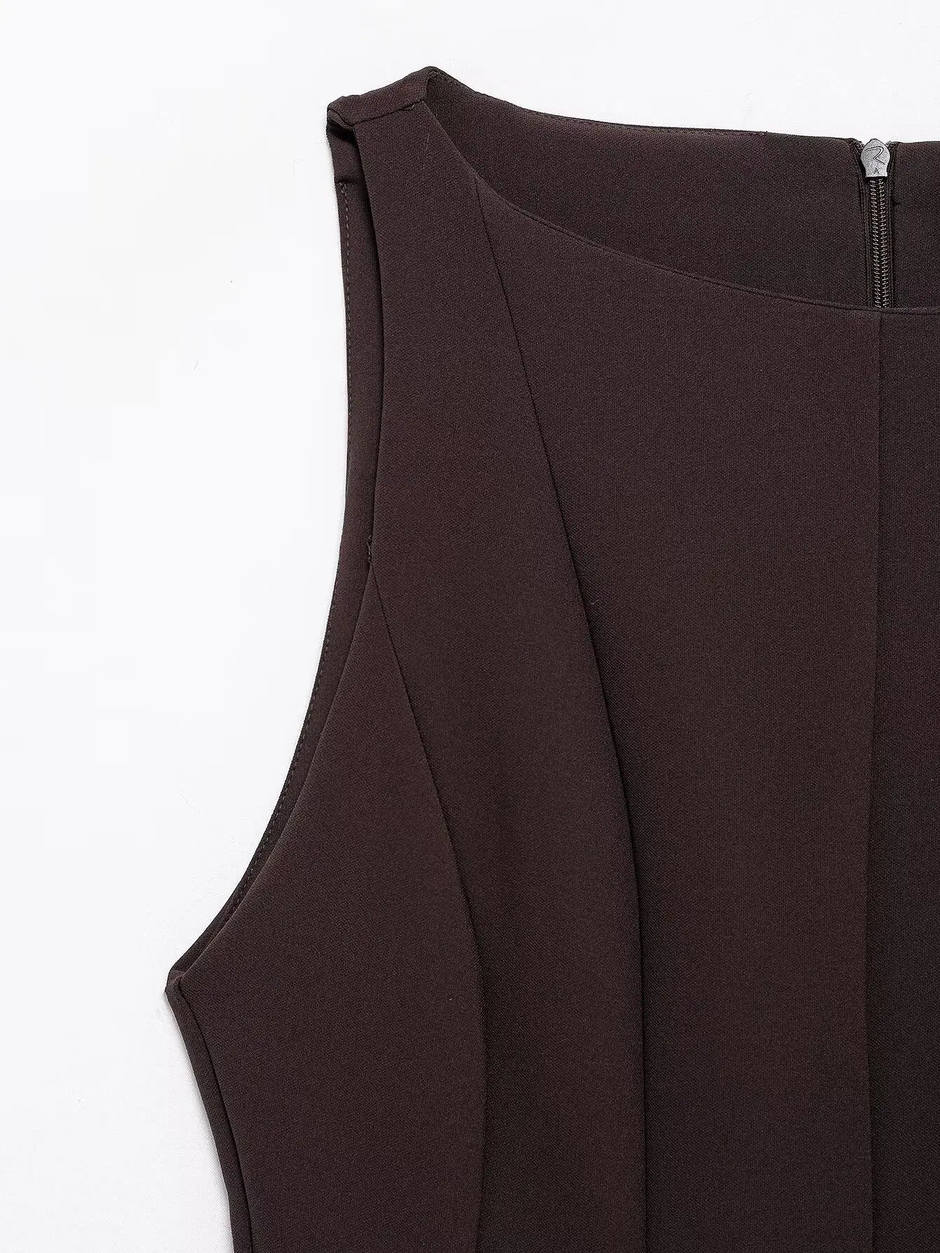 Sleeveless Pleated Mini Dress For Women Casual Office