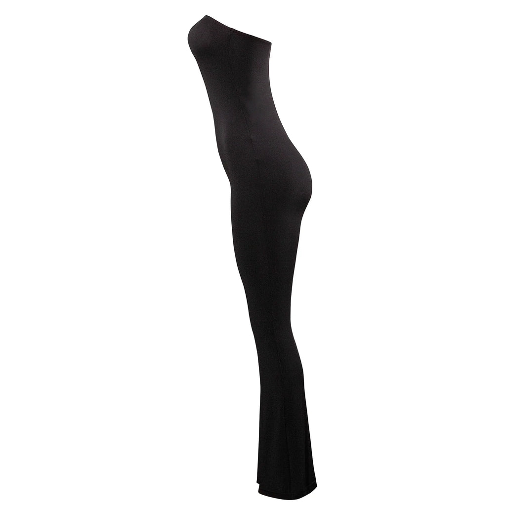 Women's Sexy Strapless Solid Color Tight Jumpsuit for Streetwear Family Gatherings Vacations and Leisure