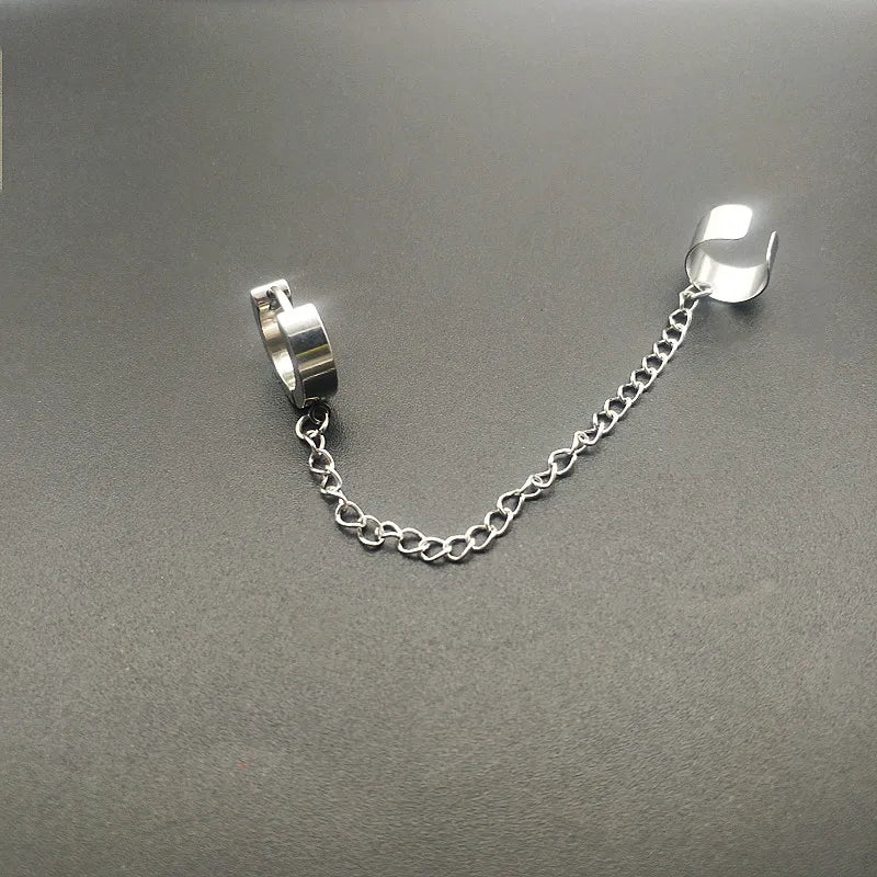 Stainless Steel Painless Ear Clip Earrings Non Piercing Fake Earrings for Men and Women