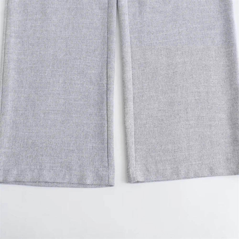 Womens Double Breasted Blazer And Trousers Two Piece Set