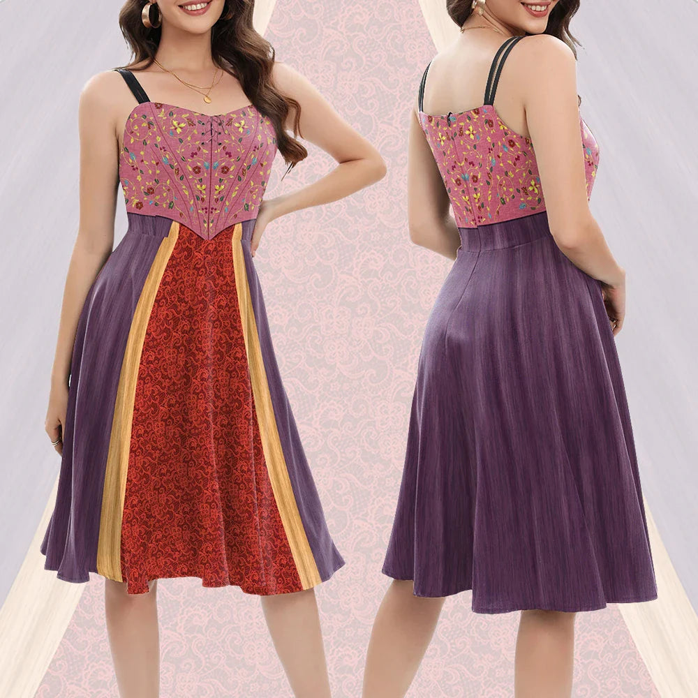 Halloween Witch Costume Backless Gothic Dress For Cosplay