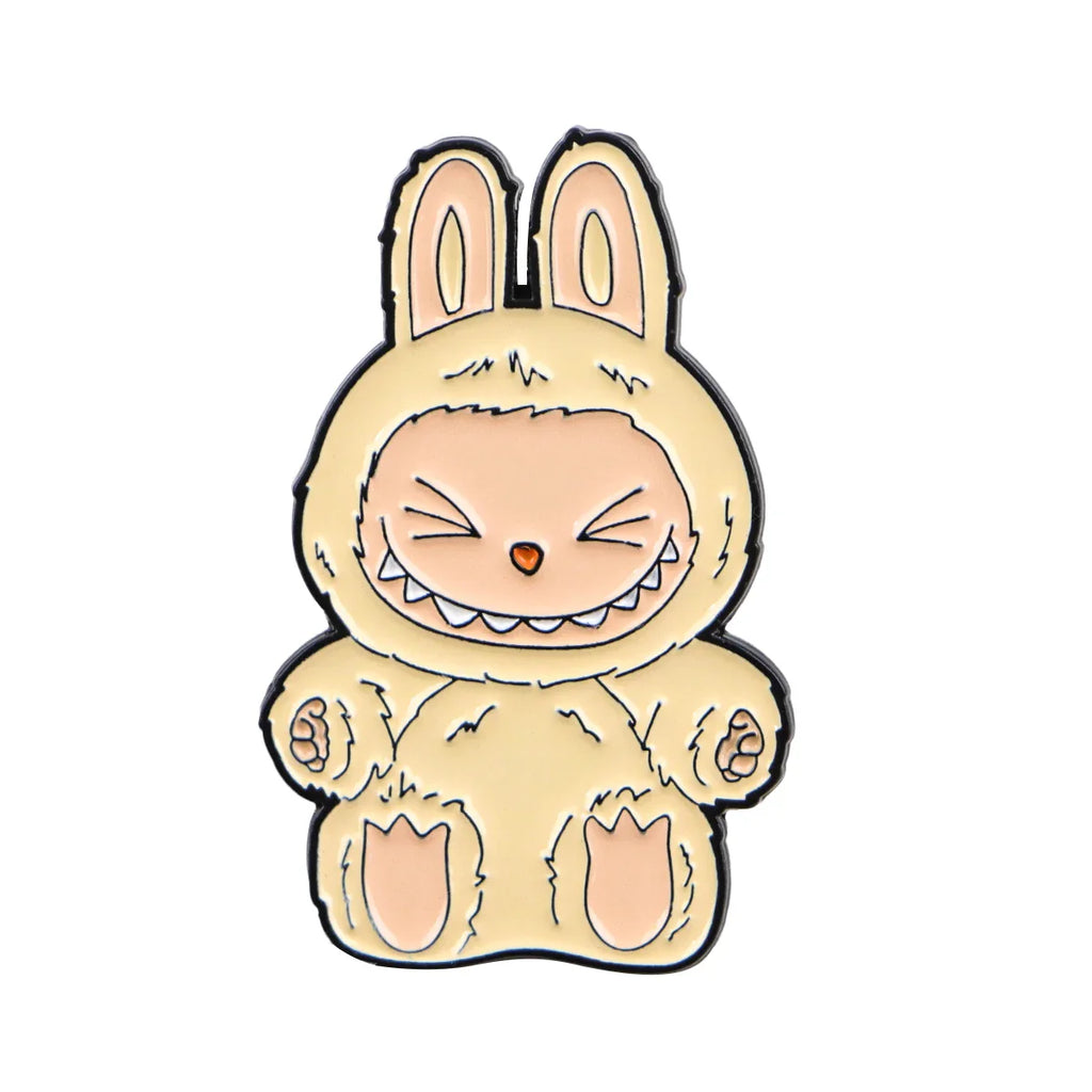 Cute Monster Enamel Pins for Cartoon Anime Lovers - Genie Pin Badge for Backpacks, Lapel Brooch, and Fashion Accessories