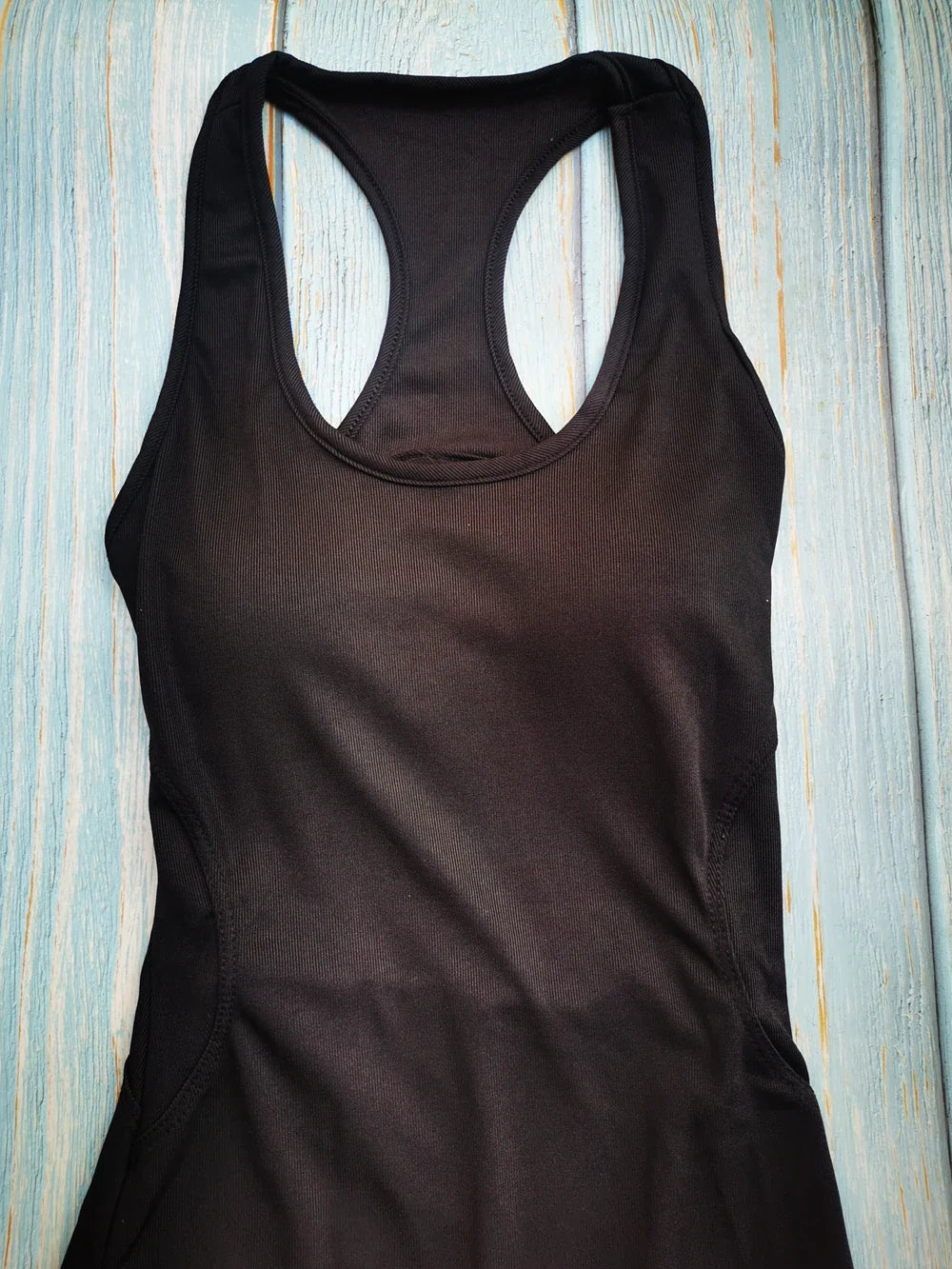 Women Sleeveless Yoga Playsuit Low Neck Slim Fit Stretch Short Jumpsuit with Chest Pads One Piece Romper Sportwear