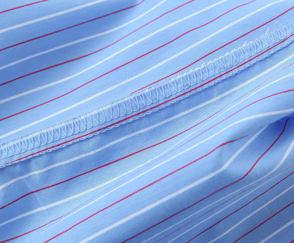 Fashionable Stripe Shirt and Wide Leg Pants Set for Women Casual Spring Outfit