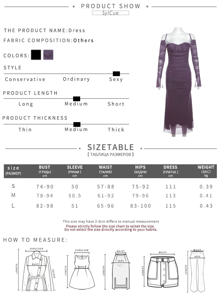 Elegant Long Sleeve Party Dress For Women Solid Color