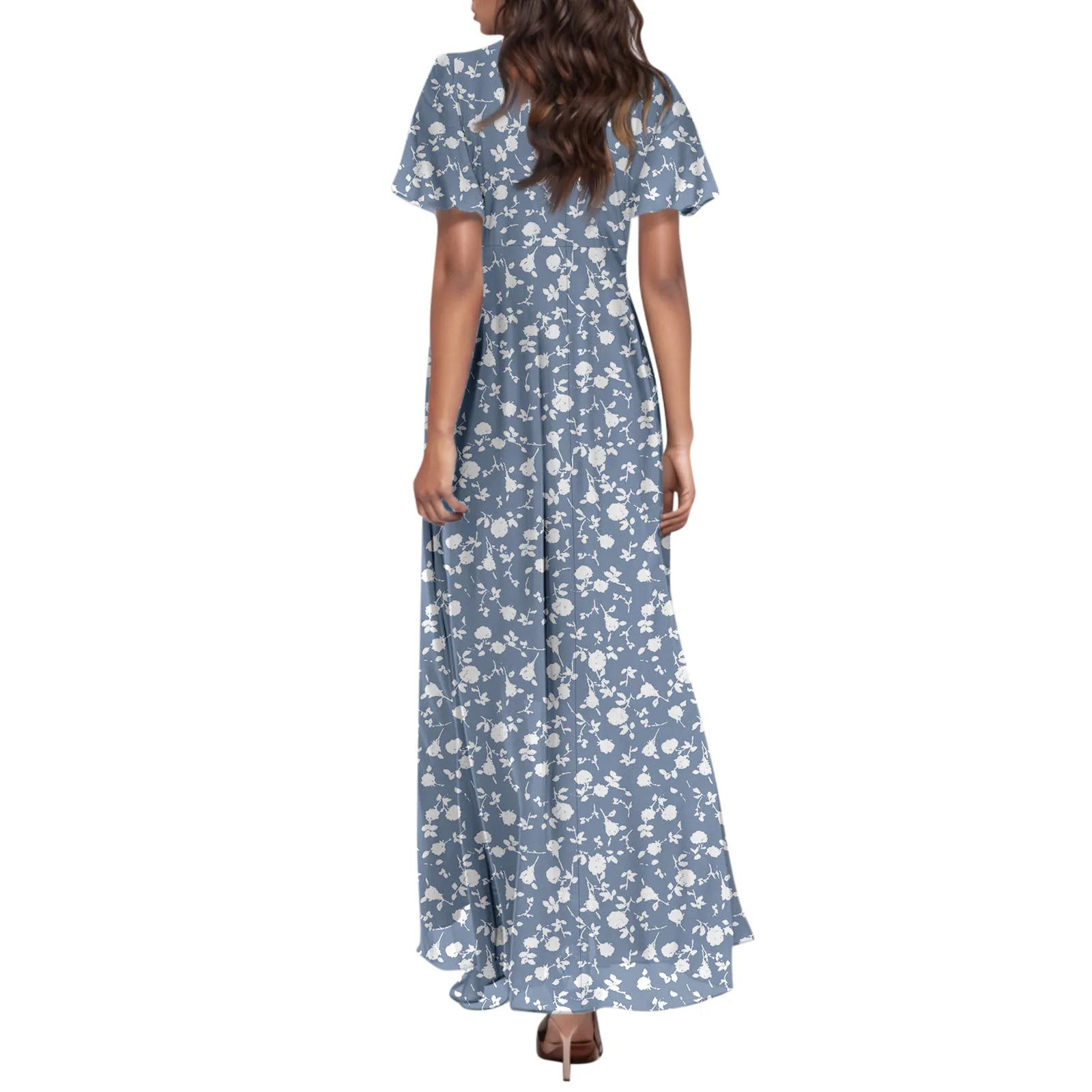 Floral Chiffon Maxi Dress for Summer Wedding Guest Chic