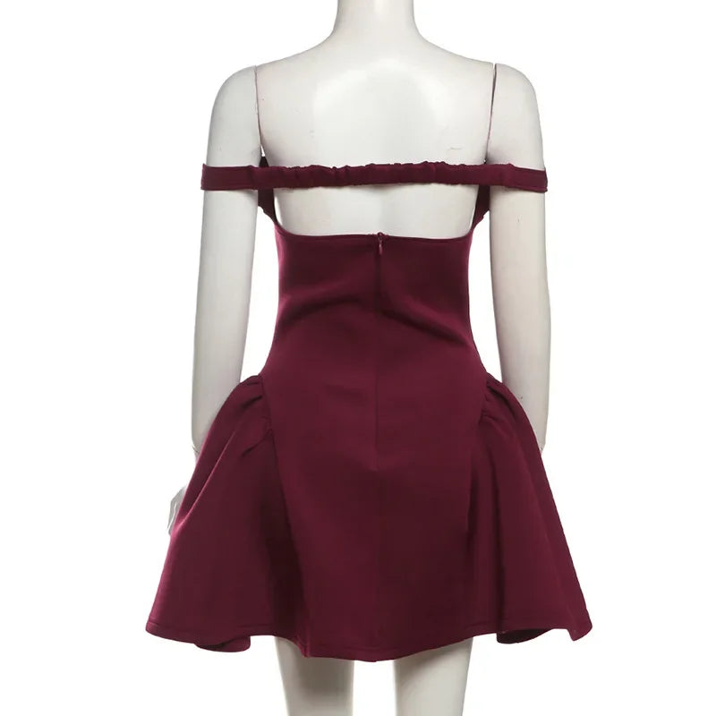 Strapless Backless Party Dress Mini A Line Bodycon Dress