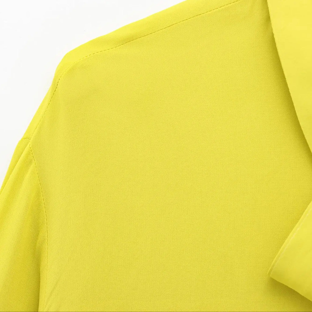 Solid Long Sleeve Bow Tie Blouse for Women Elegant Drawstring Office Shirt All-Match Top