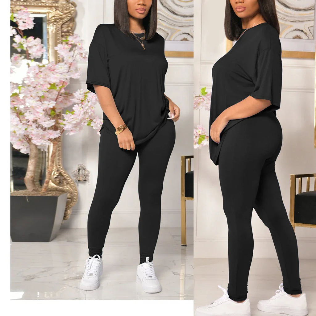 Women's Casual Two Piece Jogger Sets with Sweatshirt and Sweatpants