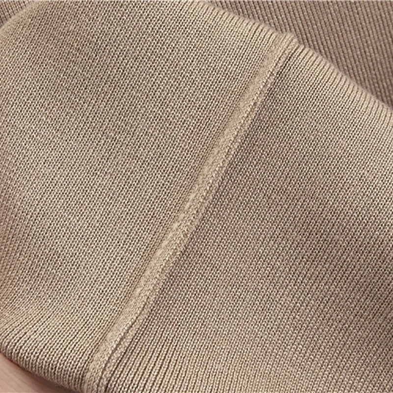 Spring Women Knitted Sweater Set Casual Pullover and Pant Outfit with Color Contrast Block Design