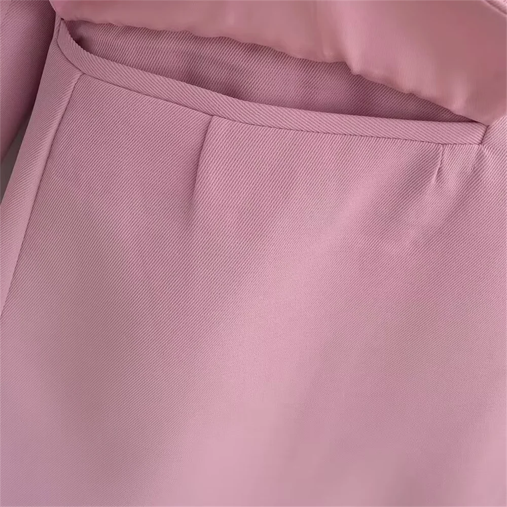 Autumn Women's Fashion Loose Dress and Collar Suit Jacket with Long Pants Two-Piece Set for Chic Style