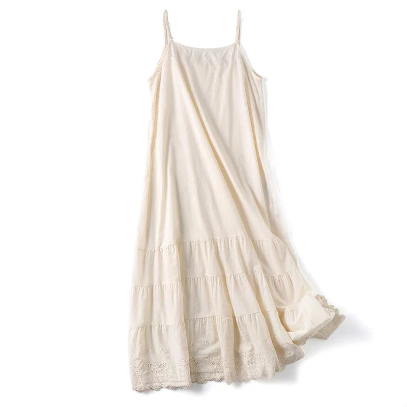 Forest Style Embroidered Cotton Cake Skirt Women Spring