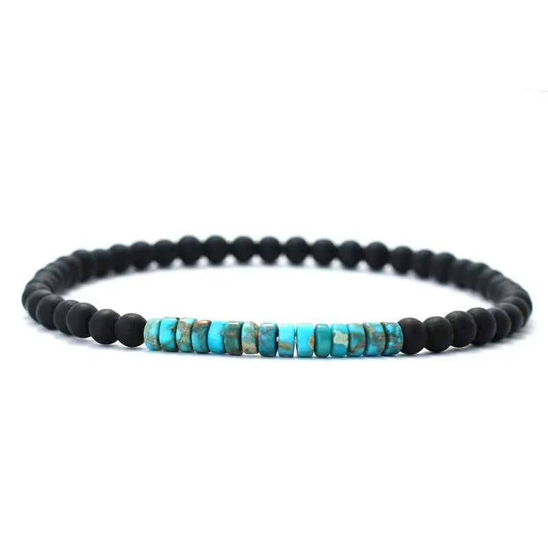 Minimalist 4mm Emperor Onyx Bead Bracelet for Meditation and Yoga Unisex Fashion Jewelry