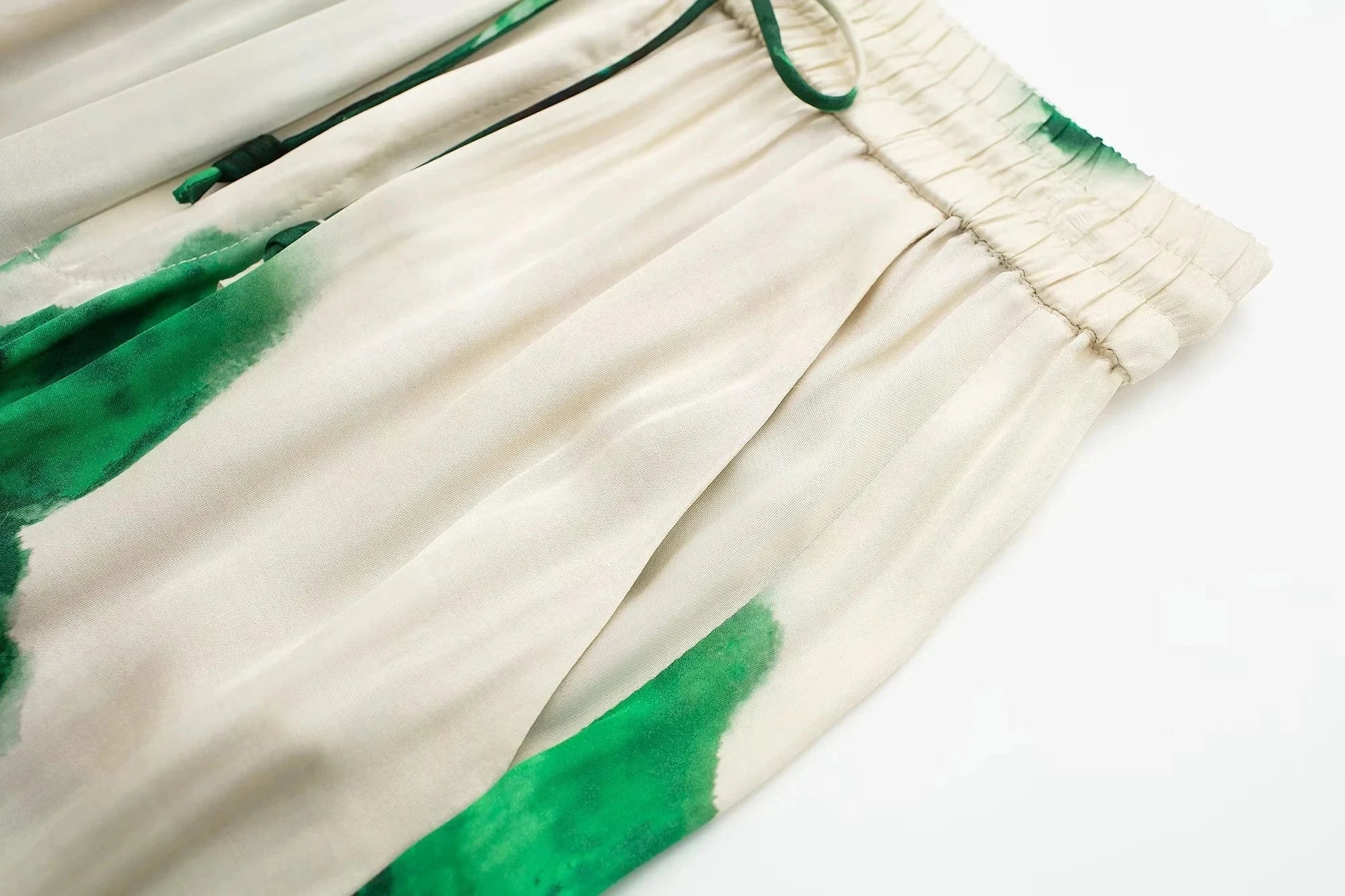 Elegant Floral Print 2 Piece Women's Suit with Long Sleeve Lapel Blouse and Drawstring Wide Leg Pants Casual Outfit