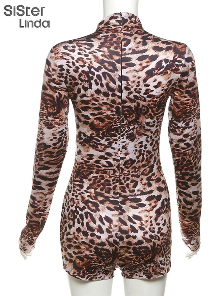Girls Leopard Print Milk Silk Mini Dress With Long Sleeve