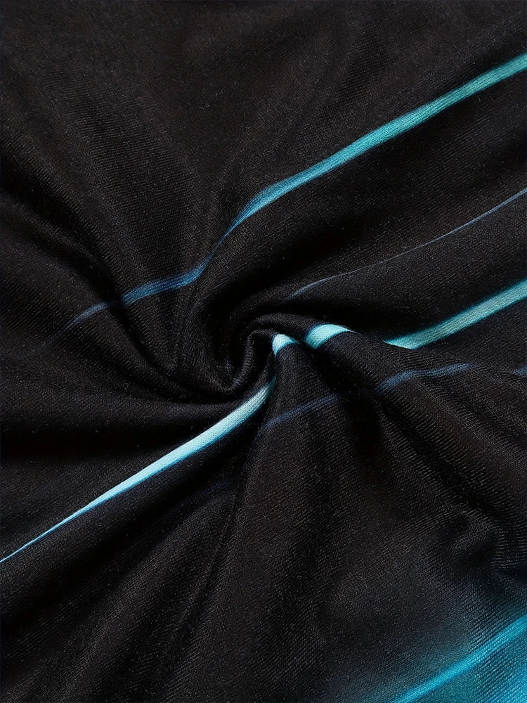 Women's Color Block Dress With Long Sleeves Round Neck