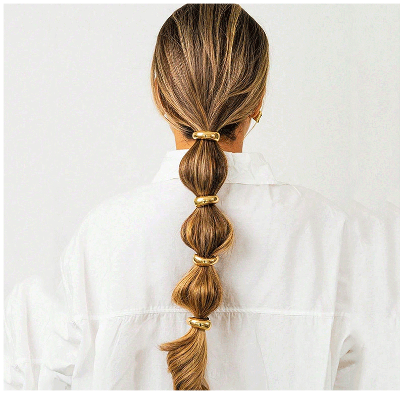 4pcs Elegant High Ponytail Hair Ties for Women Stylish Elastic Hair Accessories for Daily and Holiday Wear