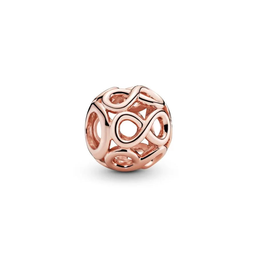 Plated Rose Gold Sparkling Pink Hot Air Balloon and Heart Charm Bead for Silver 925 Bracelet DIY Jewelry