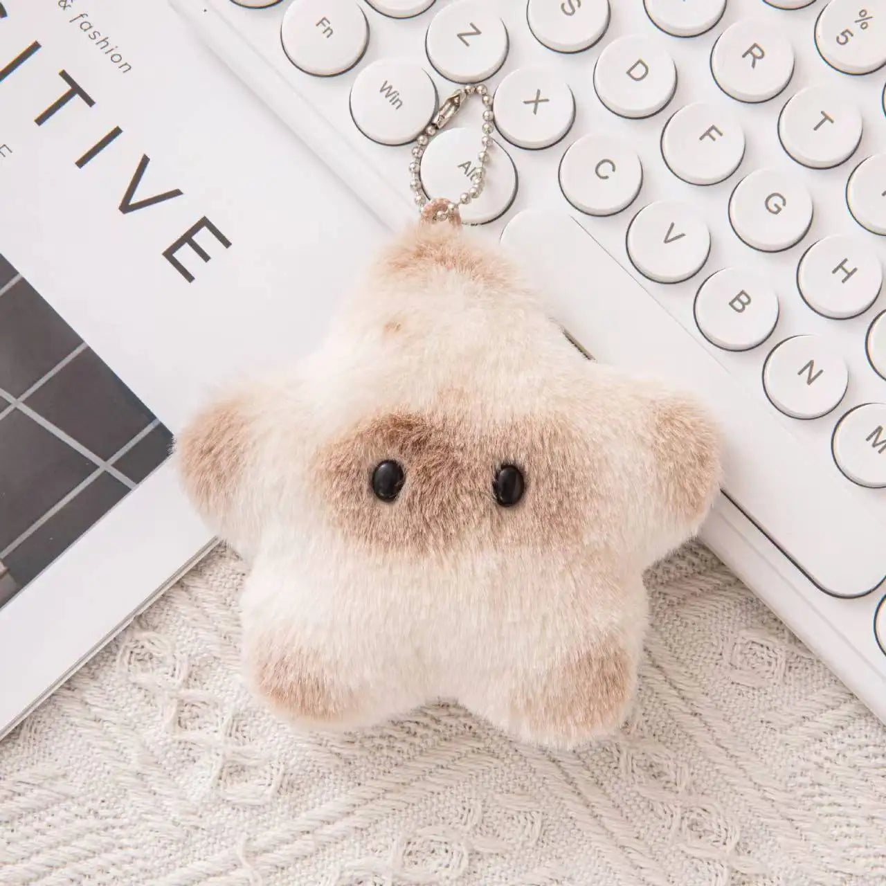 Kawaii Cartoon Squeeze Capybara Plush Keychain Soft Stuffed Animal Keyring Toy for Kids