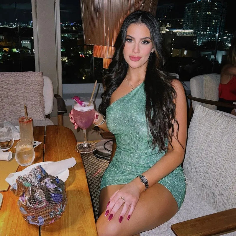 One Shoulder Backless Party Dress For Women Beachwear