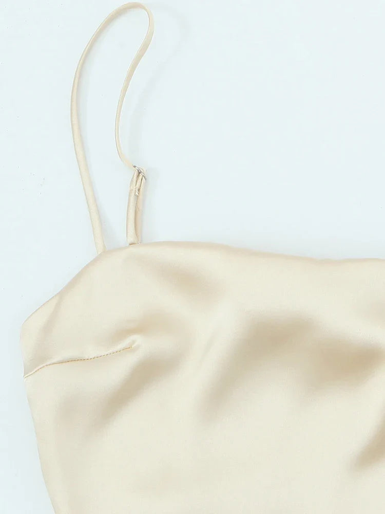 Hollow Out Midi Dress Backless Bow Tie Soft Touch Fabric