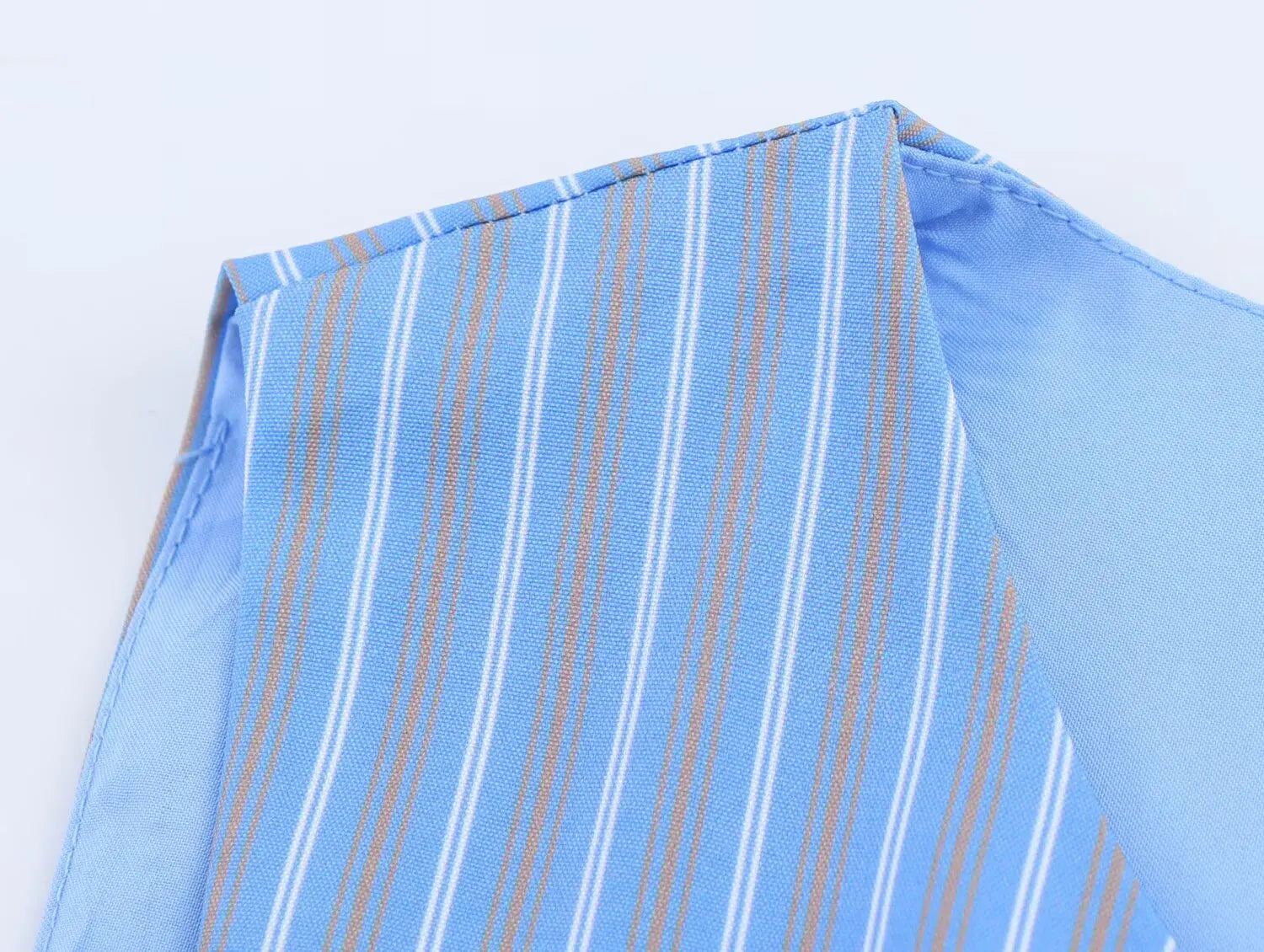 Asymmetric Striped Vest Pants Suit for Women with Round Neck Sleeveless Top and Elastic Waist Pants, Casual Chic Outfit for Spring and Summer