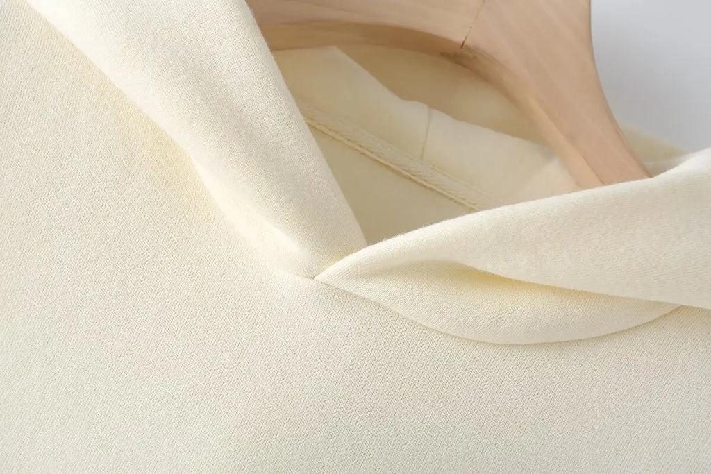 Solid Hoodie Top and Wide Leg Long Pant Set for Women with Elastic Waist and Chic Lace-Up Design