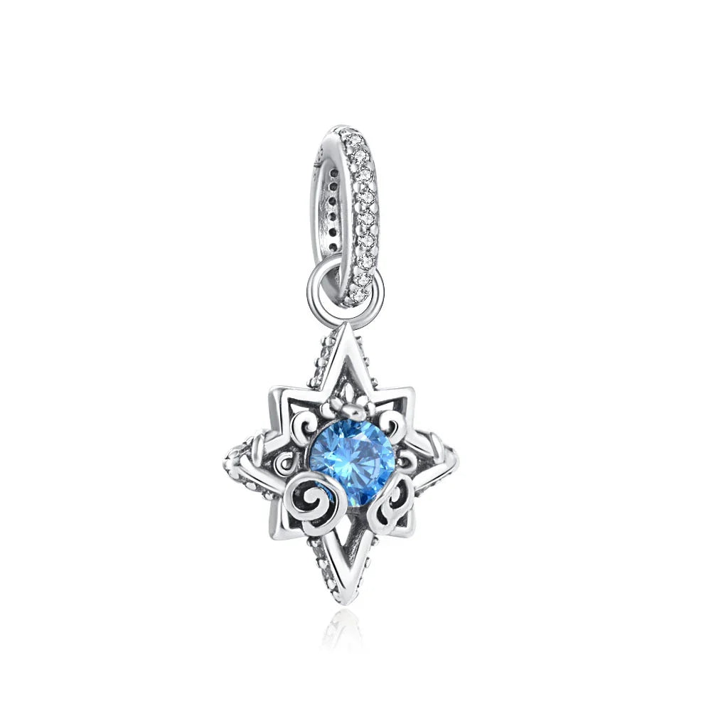 925 Sterling Silver Mermaid Princess Elsa Dress Charm Bead for DIY Bracelets and Women Jewelry