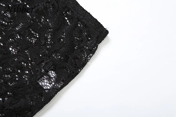 Sexy Mesh Two Piece Set for Women Hipster Mini Camisole and Stretch Skirt Nightclub Party Outfit