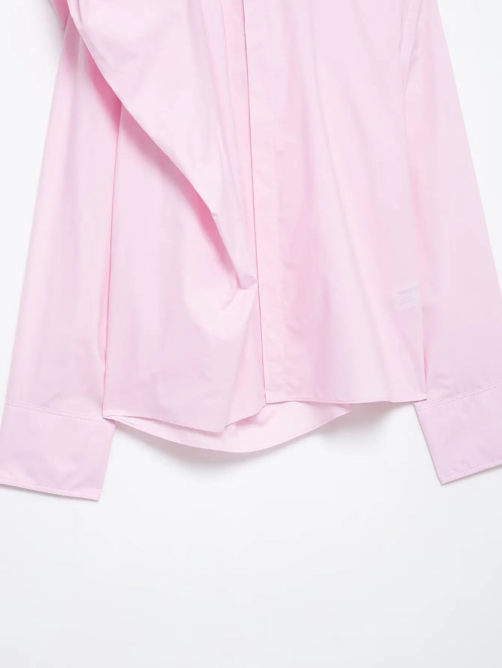 Women Long Sleeve Blouse with Turn Down Collar Pink Spring Top Chic Shoulder Design Office Shirt for Ladies