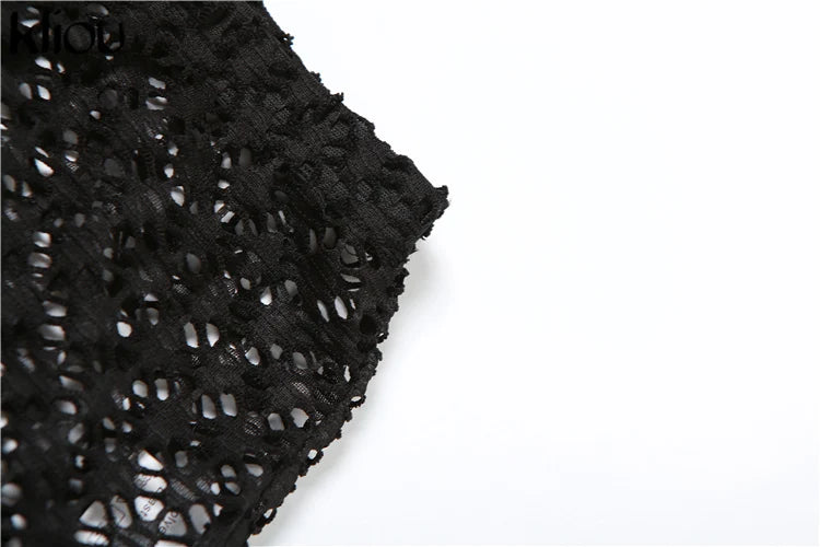 Sexy Coquette 2 Piece Set Sheer Long Sleeve Slim Top and High Waist Flare Pants Nightclub Outfit