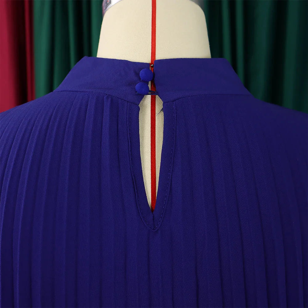 Elegant Chiffon Dress For Women Batwing Sleeve Knee Length