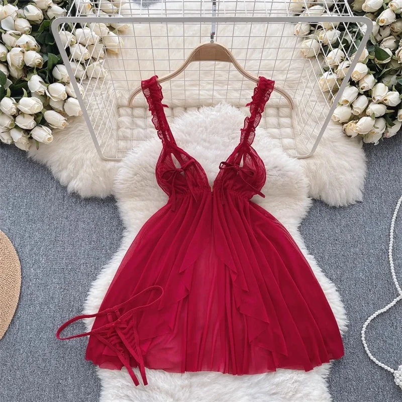 Christmas Red Sequin Mini Dress For Party Night Out