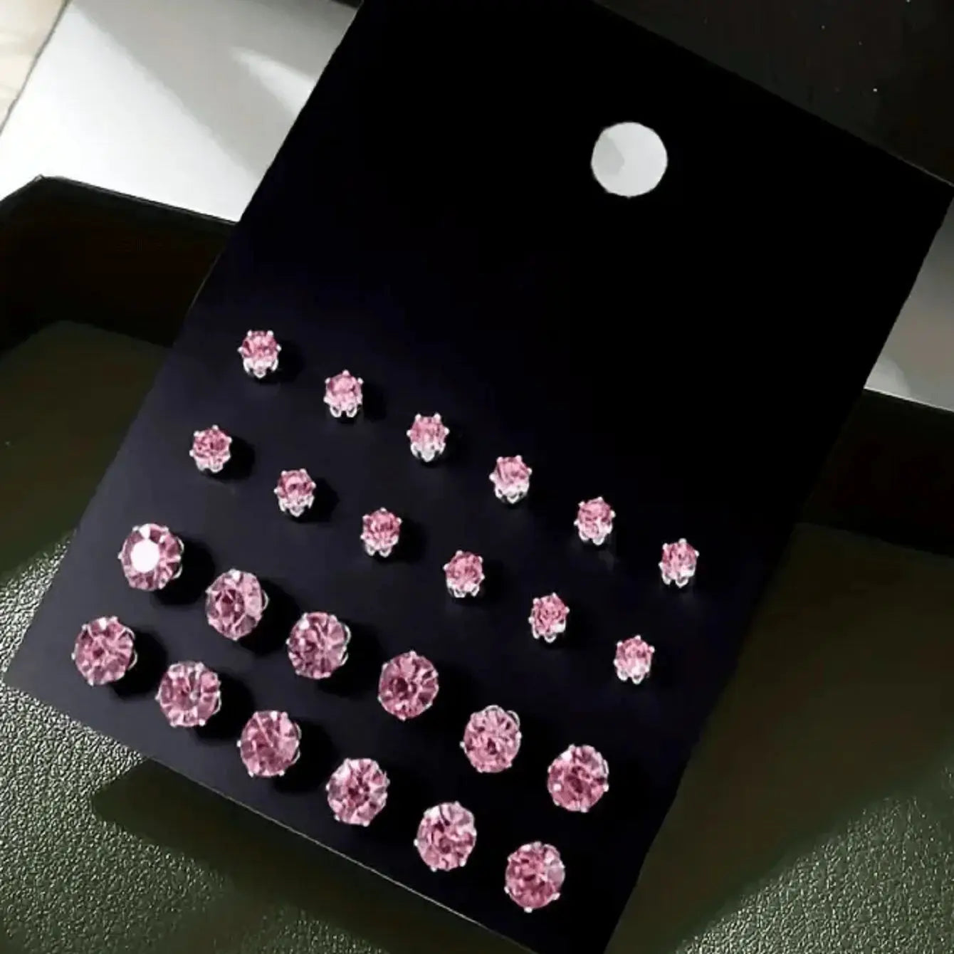 12 Pairs Minimalist Cubic Zirconia Sparkly Earrings for Everyday Wear and Special Occasions