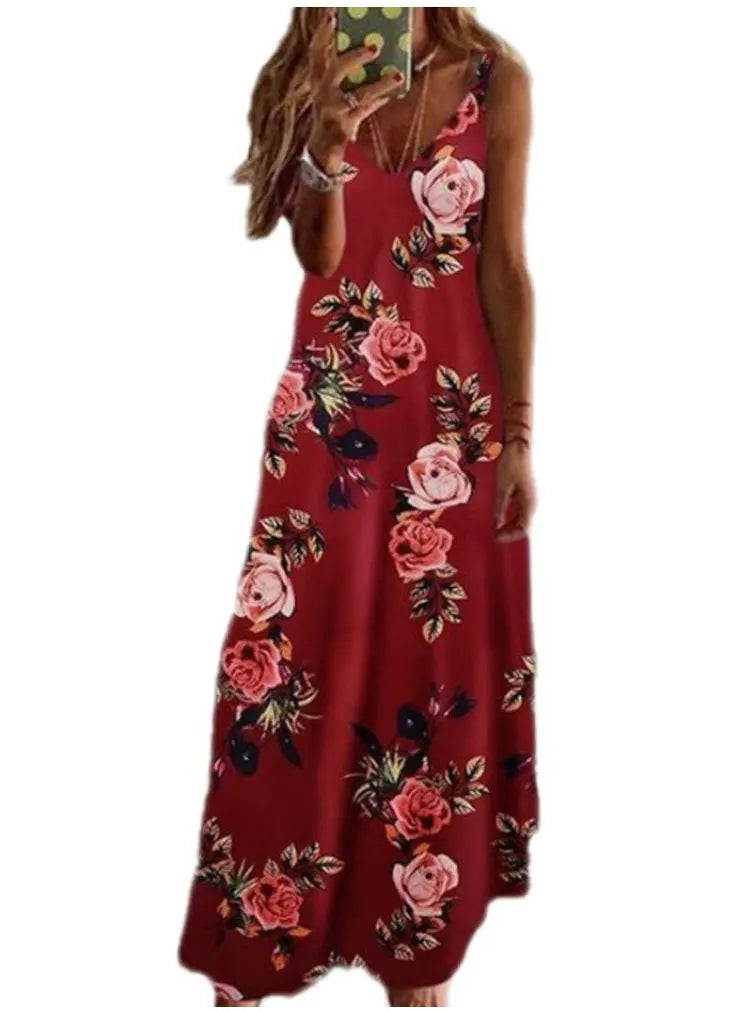 Slim Fit Sleeveless V Neck Green Slip Dress for Women