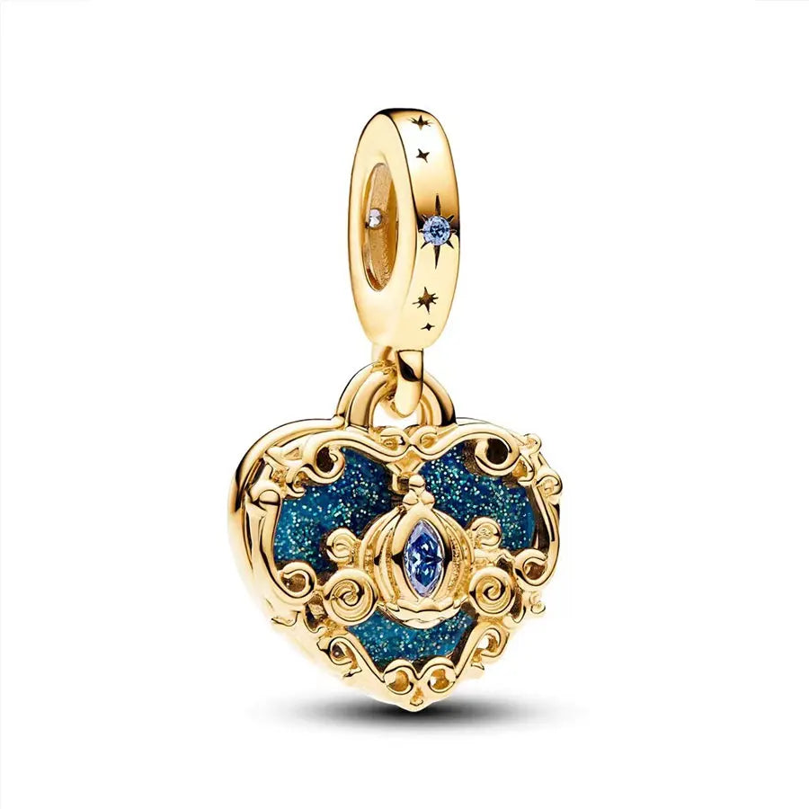 925 Sterling Silver Disney Pendant Beads for DIY Bracelets Perfect Women's Fashion Gift