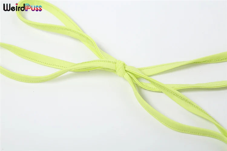 Peach Halter Backless Bodycon Dress With Tassel Ruched