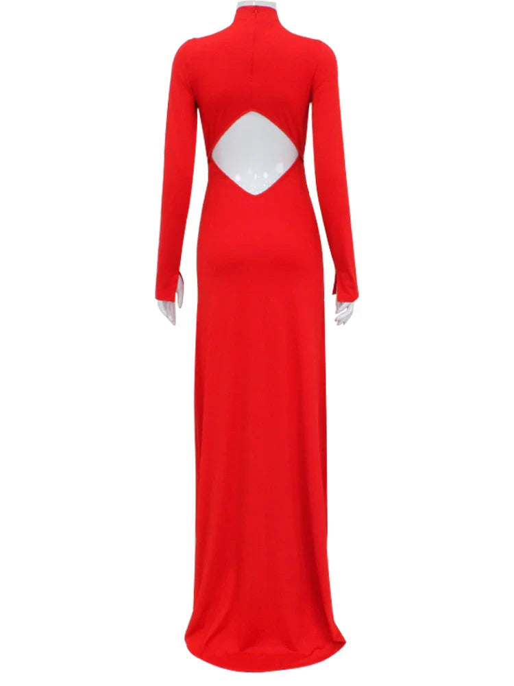 Hollow Out Backless Bodycon Dress For Women Clubwear