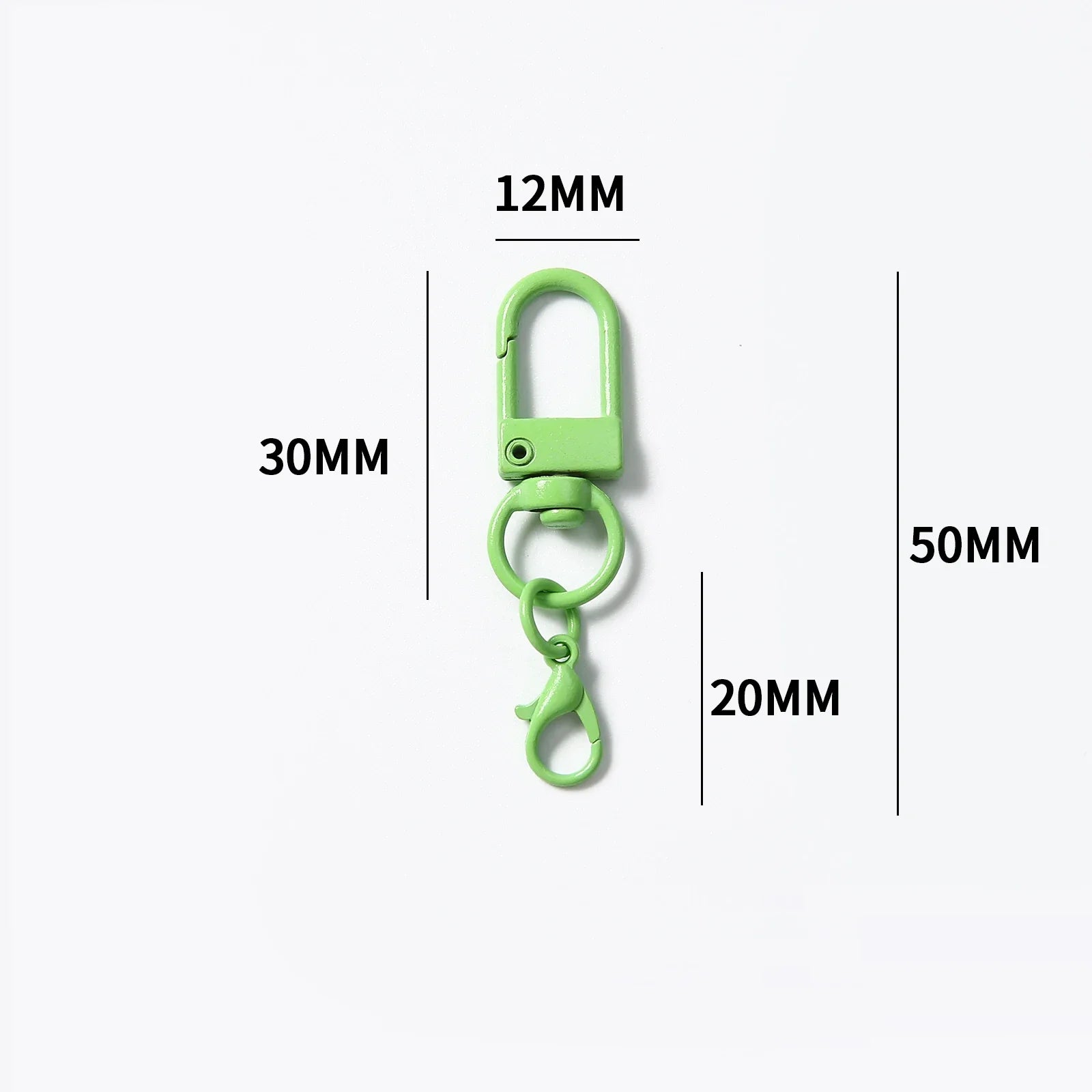 Colorful Carabiner Clasp Key Chain Rotating Keyrings for DIY Key Chain Bags and Pendants Accessories 10 50 100 Pcs Set