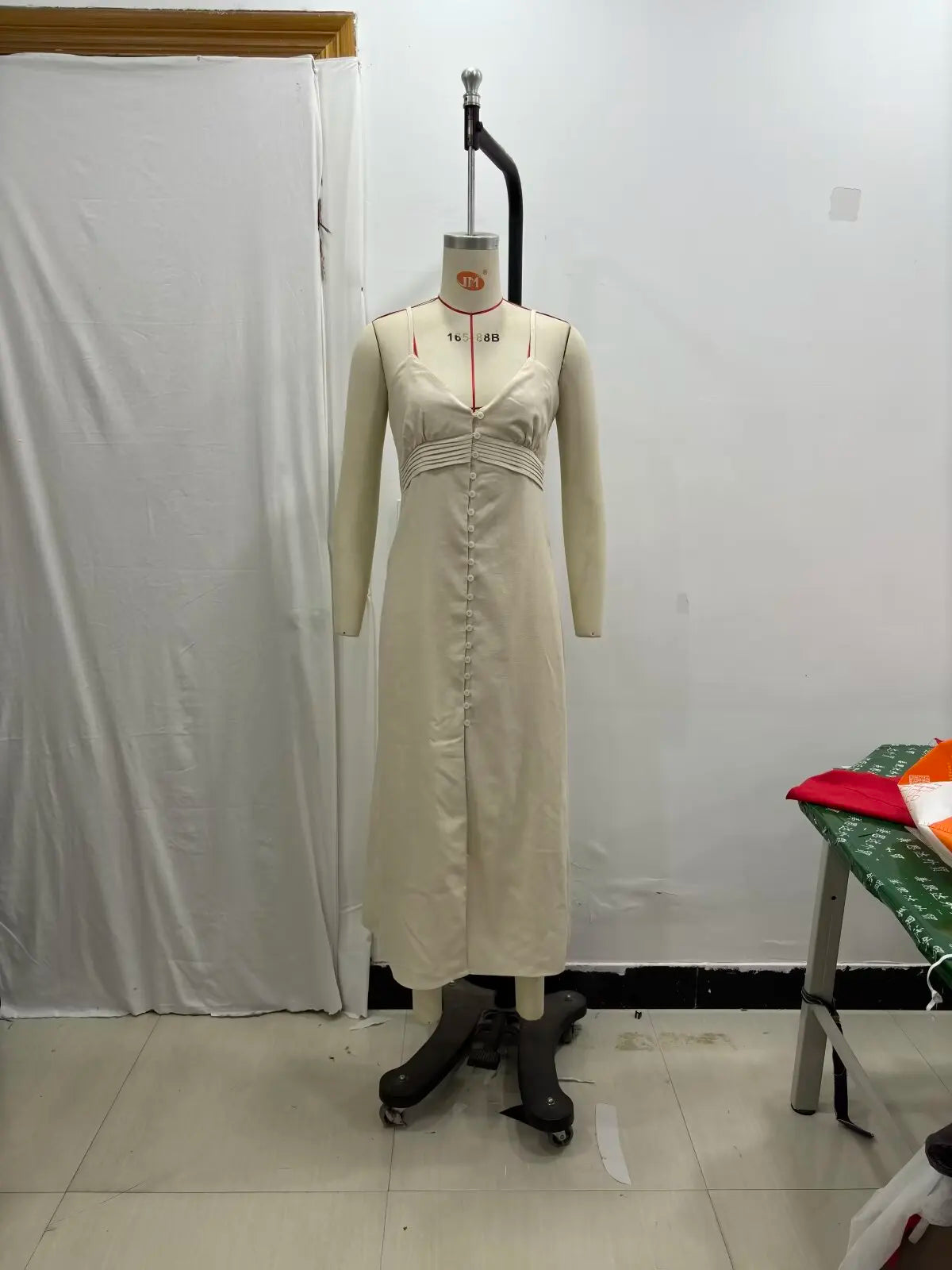 Linen Blended Suspender Dress For Women Summer French