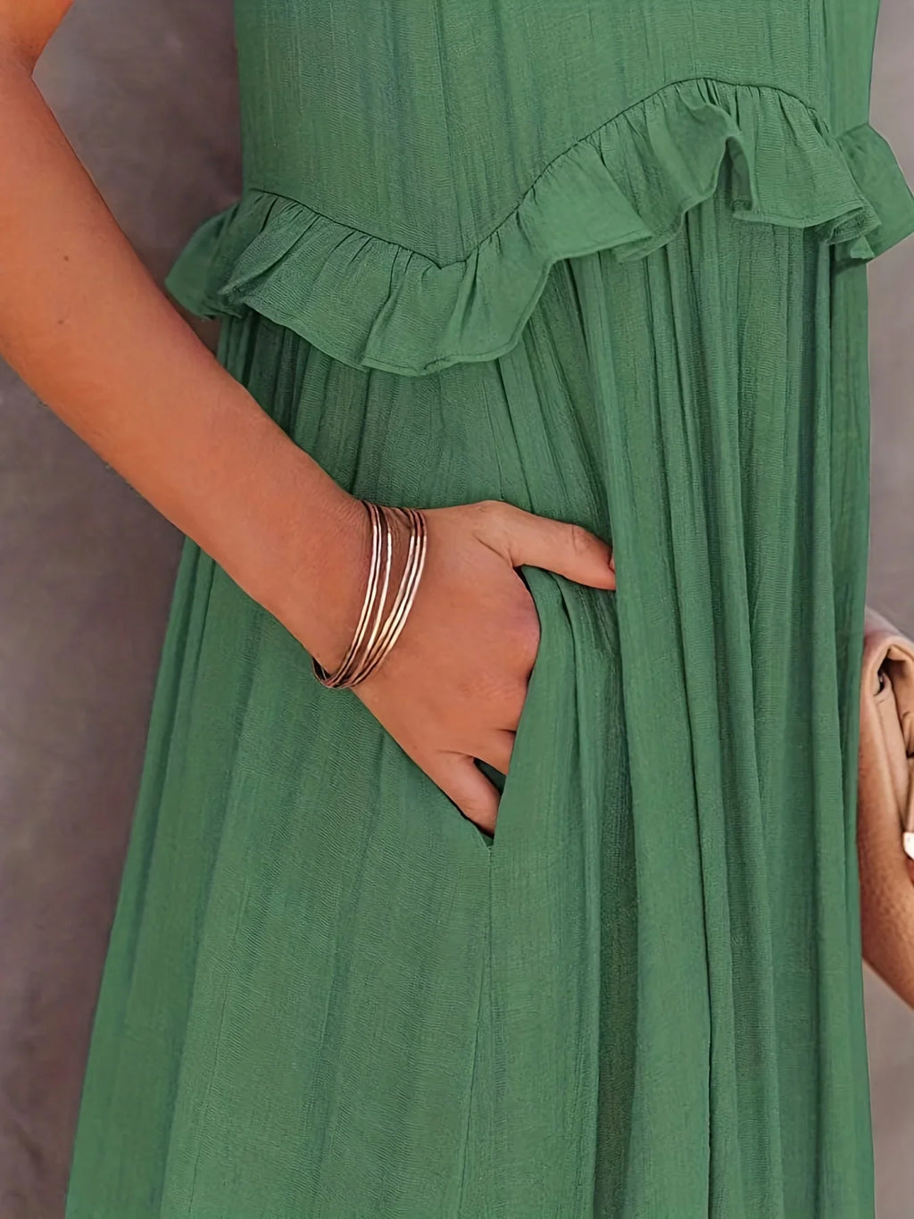 Summer Sleeveless Maxi Dress With Irregular Hem For Holiday