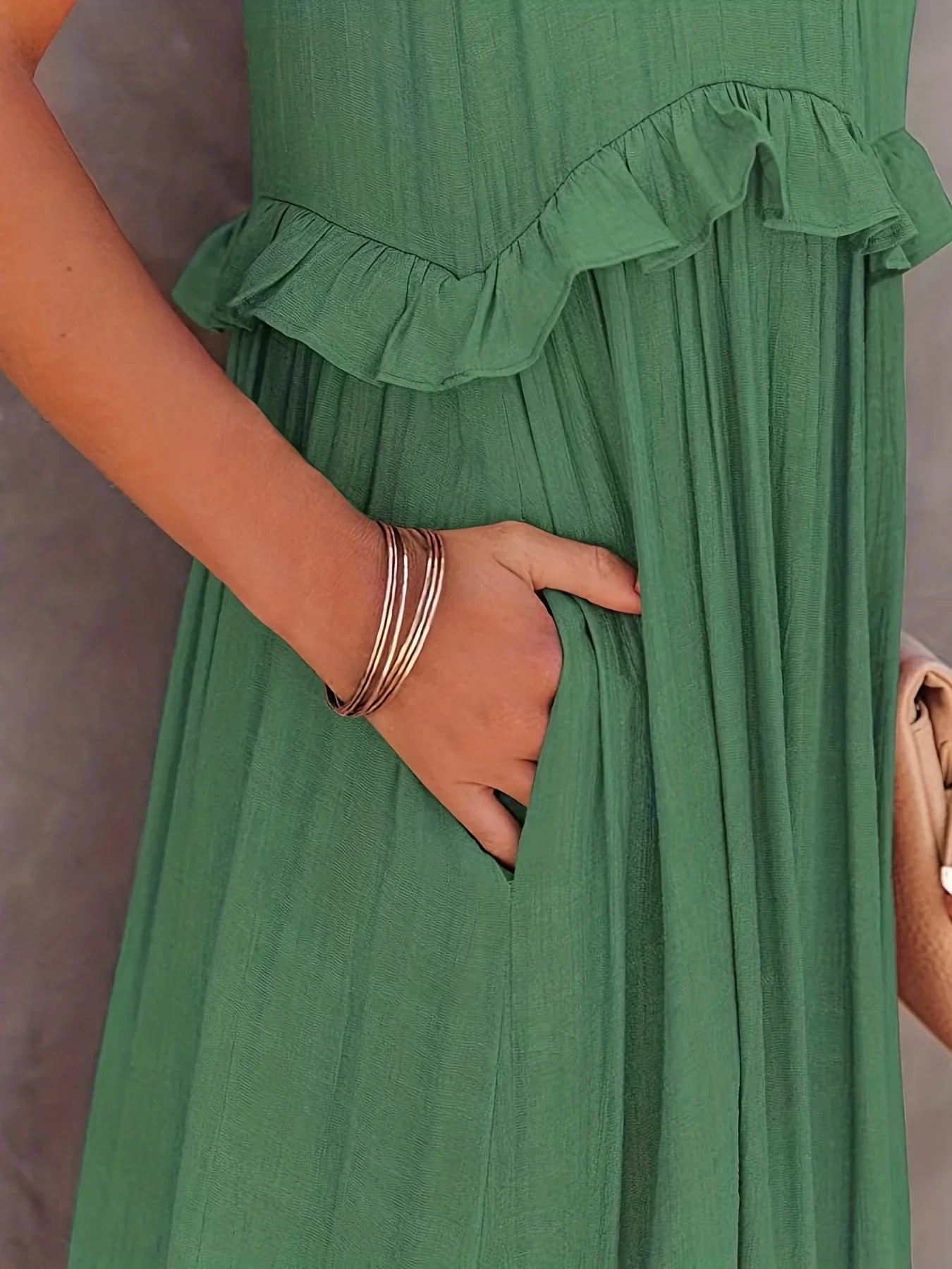 Summer Sleeveless Maxi Dress With Irregular Hem For Holiday