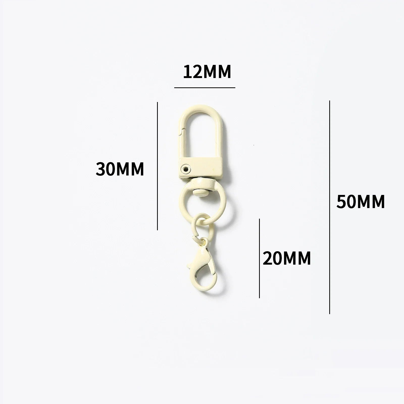 Colorful Carabiner Clasp Key Chain Rotating Keyrings for DIY Key Chain Bags and Pendants Accessories 10 50 100 Pcs Set