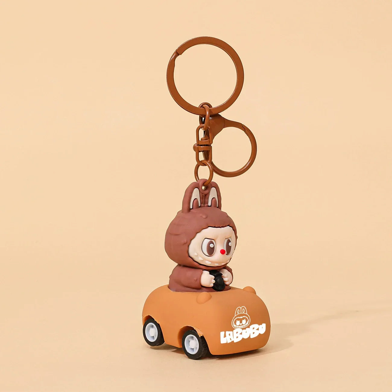 Kawaii Labubu Doll Keychain Cute PVC Pendant Toy Phone Bag Charm Car Accessories