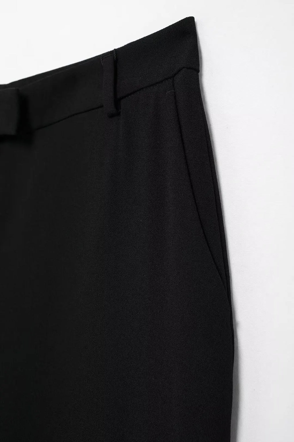 Women's Fashion Long Sleeve Suit Jacket with Belt and Zipper Straight Pants Set