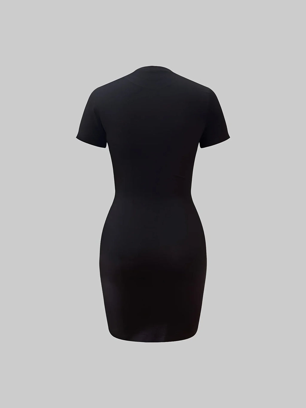 Paris Print Slim Fit Short Sleeve Mini T Shirt Dress